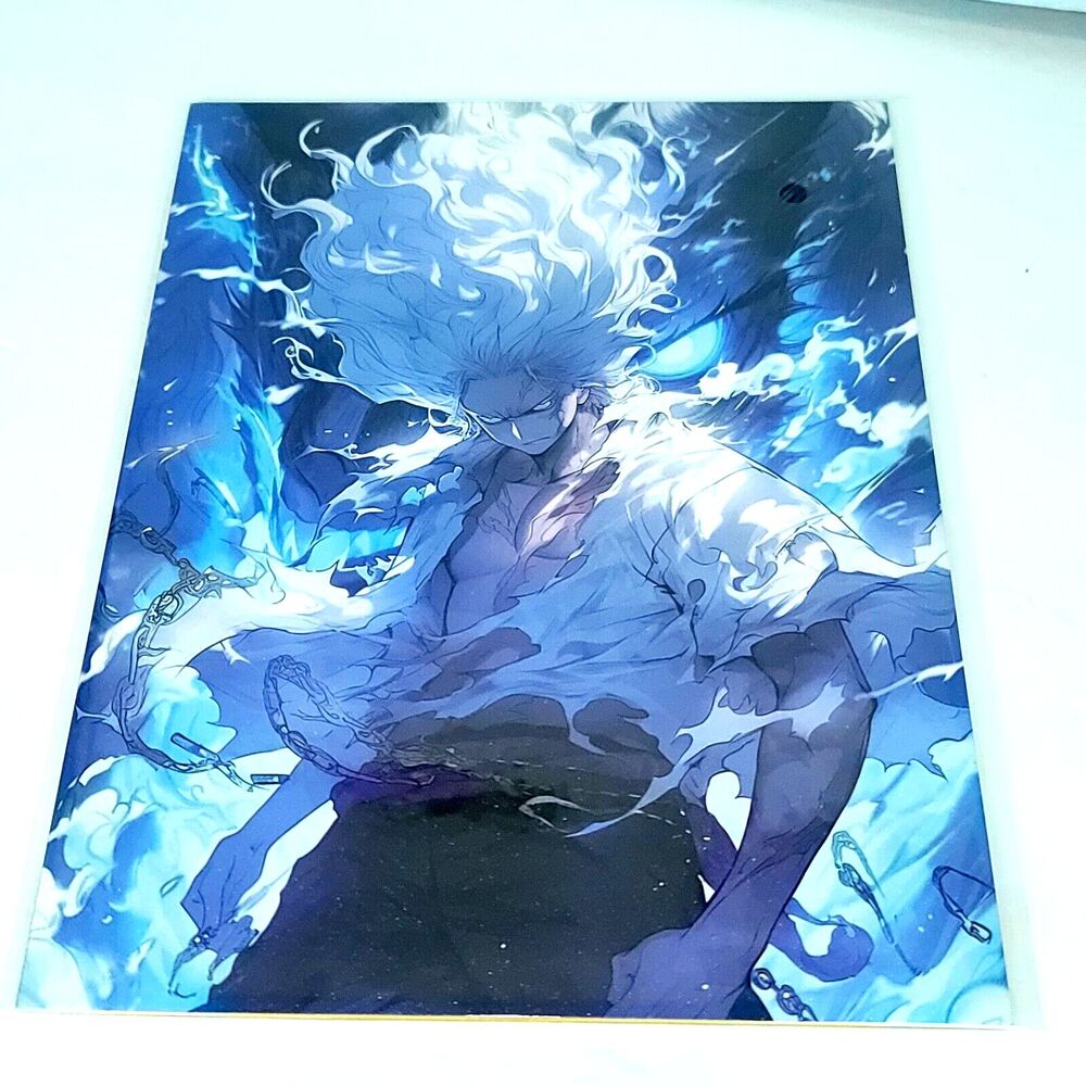 Luffy Gear 5 One Piece #042 Double-sided Art Board Size A4 8" x 11" Waifu Card